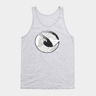 Black & White Hokusai Whale Tank Top